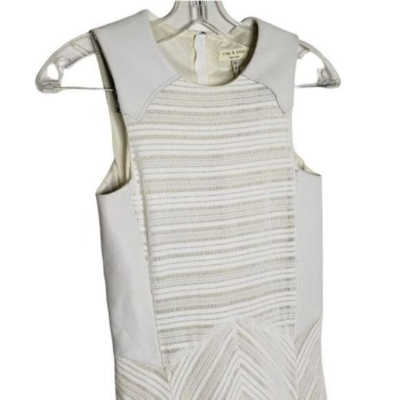 RAG & BONE White Basha Sleeveless Burnout Dress - Picture 5 of 16